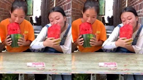 吃西瓜比赛搞笑视频,一场欢乐的吃瓜大赛笑料横生
